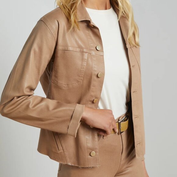 L'Agence Janelle Coated Denim Jacket  - Size M - Picture 5 of 6